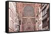 Rue Merciere and Strasbourg Cathedral, Strasbourg, Bas-Rhin, Alsace, France, Europe-Julian Elliott-Framed Stretched Canvas