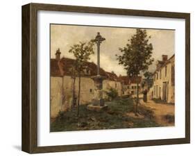 Rue, Mont-Saint-Père, France-Léon Augustin L'hermitte-Framed Giclee Print