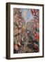 Rue Montorgueil, Paris, Festival of June 30, 1878-Claude Monet-Framed Art Print