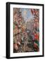 Rue Montorgueil, Paris, Festival of June 30, 1878-Claude Monet-Framed Art Print