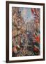 Rue Montorgueil, Paris, Festival of June 30, 1878-Claude Monet-Framed Art Print