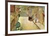 Rue Mosnier with Flags-Edouard Manet-Framed Premium Giclee Print