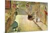 Rue Mosnier with Flags-Edouard Manet-Mounted Premium Giclee Print
