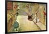 Rue Mosnier with Flags-Edouard Manet-Framed Art Print