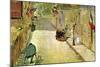 Rue Mosnier with Flags-Edouard Manet-Mounted Art Print