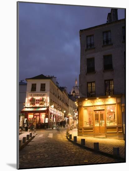 Rue Norvins and Basilique du Sacre Coeur, Place du Tertre, Montmartre, Paris, France-Walter Bibikow-Mounted Photographic Print