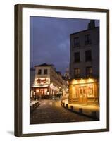 Rue Norvins and Basilique du Sacre Coeur, Place du Tertre, Montmartre, Paris, France-Walter Bibikow-Framed Photographic Print