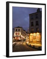 Rue Norvins and Basilique du Sacre Coeur, Place du Tertre, Montmartre, Paris, France-Walter Bibikow-Framed Photographic Print