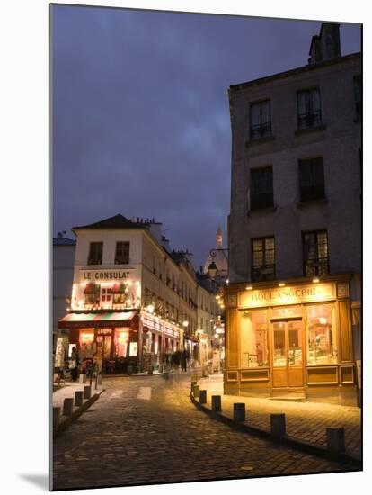 Rue Norvins and Basilique du Sacre Coeur, Place du Tertre, Montmartre, Paris, France-Walter Bibikow-Mounted Photographic Print