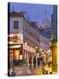 Rue Norvins and Sacre Coeur, Montmartre, Paris, France-Walter Bibikow-Stretched Canvas