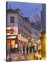 Rue Norvins and Sacre Coeur, Montmartre, Paris, France-Walter Bibikow-Stretched Canvas