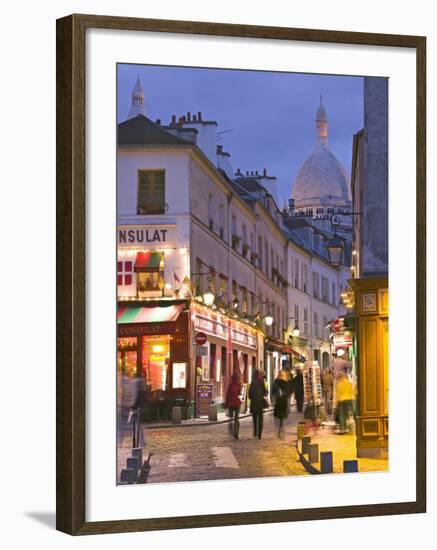 Rue Norvins and Sacre Coeur, Montmartre, Paris, France-Walter Bibikow-Framed Photographic Print