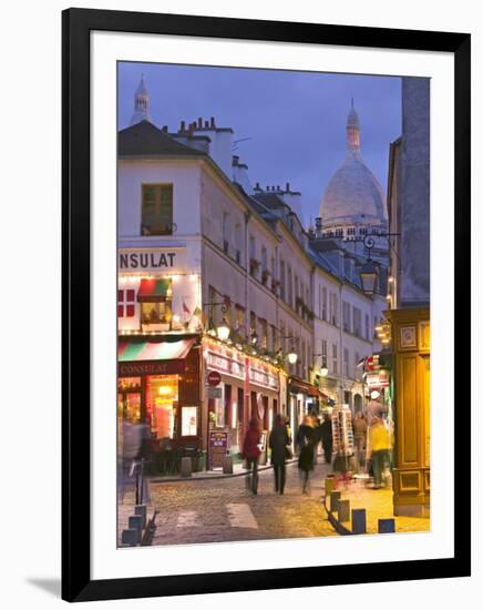 Rue Norvins and Sacre Coeur, Montmartre, Paris, France-Walter Bibikow-Framed Photographic Print