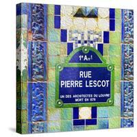 Rue Pierre Lescot Sign-Tosh-Stretched Canvas