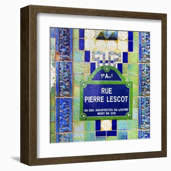 Rue Pierre Lescot Sign-Tosh-Framed Art Print