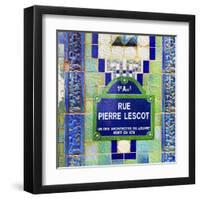 Rue Pierre Lescot Sign-Tosh-Framed Art Print