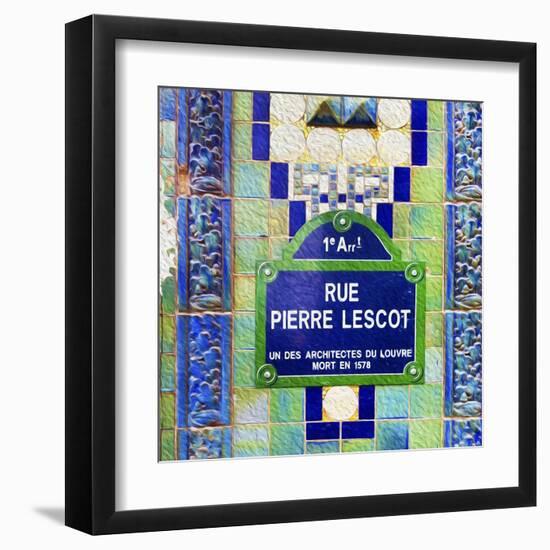 Rue Pierre Lescot Sign-Tosh-Framed Art Print