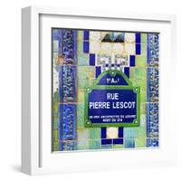 Rue Pierre Lescot Sign-Tosh-Framed Art Print