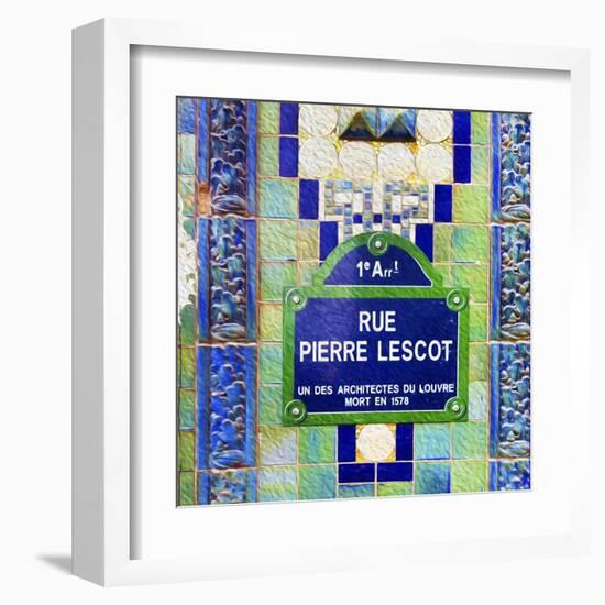 Rue Pierre Lescot Sign-Tosh-Framed Art Print