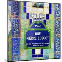 Rue Pierre Lescot Sign-Tosh-Mounted Art Print