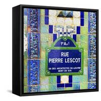 Rue Pierre Lescot Sign-Tosh-Framed Stretched Canvas