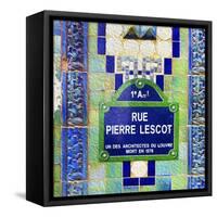 Rue Pierre Lescot Sign-Tosh-Framed Stretched Canvas