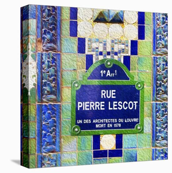 Rue Pierre Lescot Sign-Tosh-Stretched Canvas