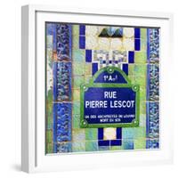 Rue Pierre Lescot Sign-Tosh-Framed Art Print