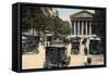 Rue Royale and the Madeleine, Paris, with Cars and a Motorbus on the Street, C1900-null-Framed Stretched Canvas