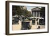 Rue Royale and the Madeleine, Paris, with Cars and a Motorbus on the Street, C1900-null-Framed Giclee Print