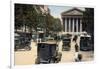 Rue Royale and the Madeleine, Paris, with Cars and a Motorbus on the Street, C1900-null-Framed Giclee Print