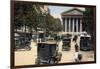 Rue Royale and the Madeleine, Paris, with Cars and a Motorbus on the Street, C1900-null-Framed Giclee Print