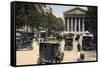 Rue Royale and the Madeleine, Paris, with Cars and a Motorbus on the Street, C1900-null-Framed Stretched Canvas