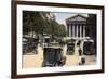 Rue Royale and the Madeleine, Paris, with Cars and a Motorbus on the Street, C1900-null-Framed Giclee Print