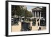 Rue Royale and the Madeleine, Paris, with Cars and a Motorbus on the Street, C1900-null-Framed Giclee Print