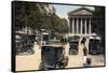 Rue Royale and the Madeleine, Paris, with Cars and a Motorbus on the Street, C1900-null-Framed Stretched Canvas