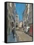 Rue Saint-Andr?es Arts, mid-morning, 2014-Peter Brown-Framed Stretched Canvas