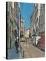 Rue Saint-Andr?es Arts, mid-morning, 2014-Peter Brown-Stretched Canvas