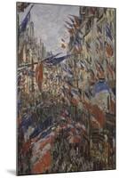 Rue Saint-Denis, fête du 30 juin 1878-Claude Monet-Mounted Giclee Print