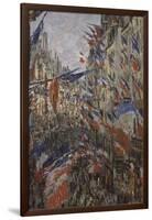 Rue Saint-Denis, fête du 30 juin 1878-Claude Monet-Framed Giclee Print