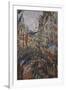 Rue Saint-Denis, fête du 30 juin 1878-Claude Monet-Framed Giclee Print