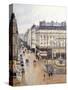Rue Saint Honore, Afternoon, Rain Effect-Camille Pissarro-Stretched Canvas