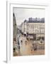 Rue Saint Honore, Afternoon, Rain Effect-Camille Pissarro-Framed Giclee Print