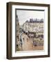 Rue Saint Honore, Afternoon, Rain Effect-Camille Pissarro-Framed Giclee Print