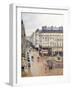 Rue Saint Honore, Afternoon, Rain Effect-Camille Pissarro-Framed Giclee Print