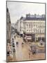 Rue Saint Honore, Afternoon, Rain Effect-Camille Pissarro-Mounted Giclee Print