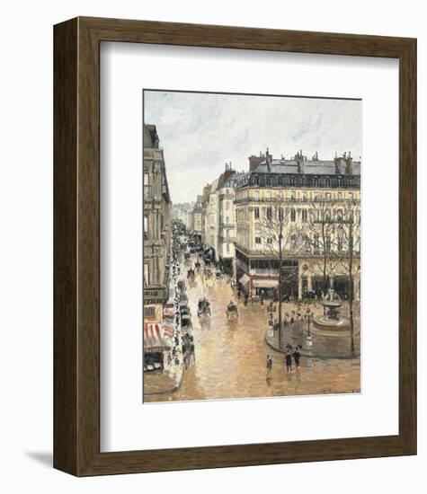 Rue Saint-Honoré in the Afternoon. Effect of Rain, 1897-Camille Pissarro-Framed Art Print