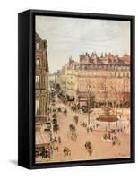 Rue Saint-Honore, Sun Effect, Afternoon, 1898-Camille Pissarro-Framed Stretched Canvas