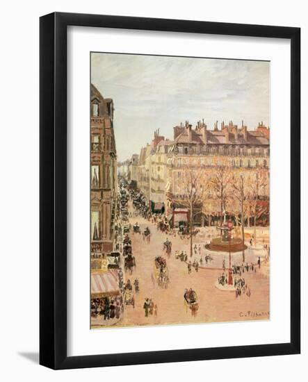 Rue Saint-Honore, Sun Effect, Afternoon, 1898-Camille Pissarro-Framed Premium Giclee Print