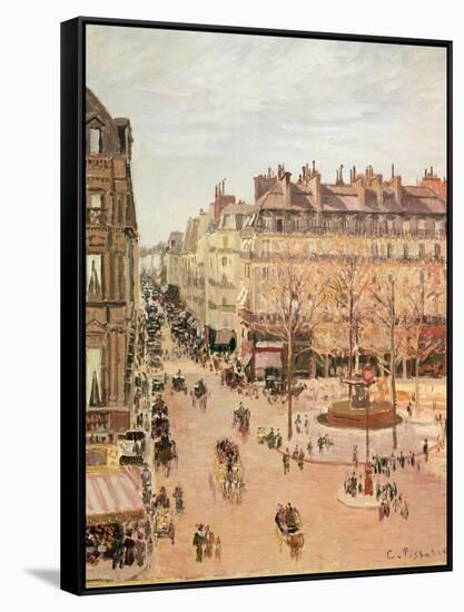 Rue Saint-Honore, Sun Effect, Afternoon, 1898-Camille Pissarro-Framed Stretched Canvas